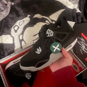 They are jordan 4 black canvas 4s